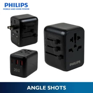Philips 20W Fast Charging Multi-Port Universal Socket Non Grounding US/EU/AUS/UK plugs Quick Charge