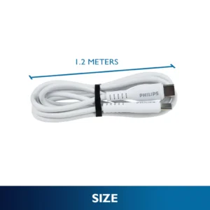 Philips 1.2 Meter 20Watts USB C to USB C Cable Fast Charging TPE-Silicon Cable