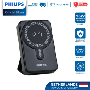 Philips 10000mAh 15watts Wireless Magnetic Powerbank Strong Magnet Force Ultra Fast Charging