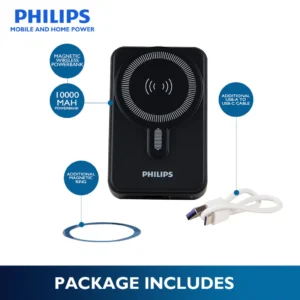 Philips 10000mAh 15watts Wireless Magnetic Powerbank Strong Magnet Force Ultra Fast Charging