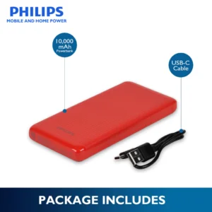 Philips 10000mAh 22.5 Watts USB-C Slim and Powerful Fast Charging Micro Powerbank