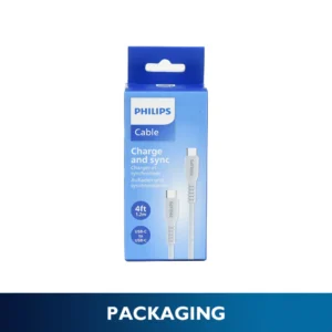 Philips 1.2 Meter 20Watts USB C to USB C Cable Fast Charging TPE-Silicon Cable