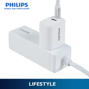 Philips 25Watts Fast Wall Charger with USB-C and USB-A Port Wall Charger