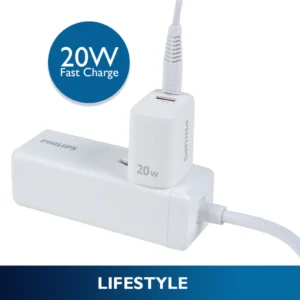 Philips 20W USB C Fast Wall Charger, iPhone Charger, USB C Charger for iPhone 16/15/14/13 and more