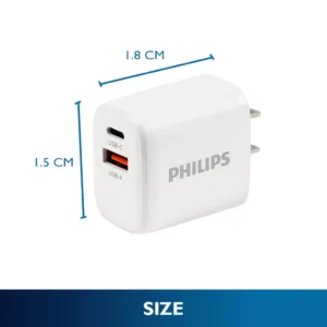 Philips PD 20W USB C Charger Fast Charger for iPhone 16 Pro Max, 15/14/13 Series, Galaxy and More