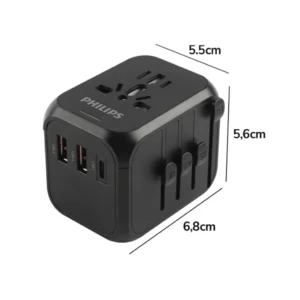 Philips 20W Fast Charging Multi-Port Universal Socket Non Grounding US/EU/AUS/UK plugs Quick Charge