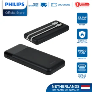 Philips Powerbank 10,000mAh Fast Charging With LED Indicator With Digital Display