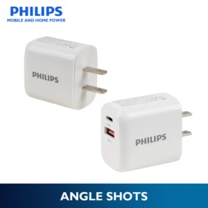 Philips 25Watts Fast Wall Charger with USB-C and USB-A Port Wall Charger