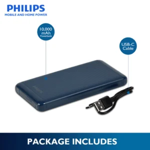 Philips 10000mAh 22.5 Watts USB-C Slim and Powerful Fast Charging Micro Powerbank