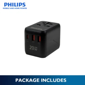 Philips 20W Fast Charging Multi-Port Universal Socket Non Grounding US/EU/AUS/UK plugs Quick Charge