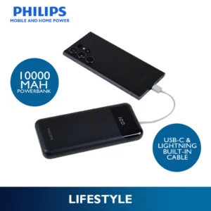 Philips Powerbank 10,000mAh Fast Charging With LED Indicator With Digital Display