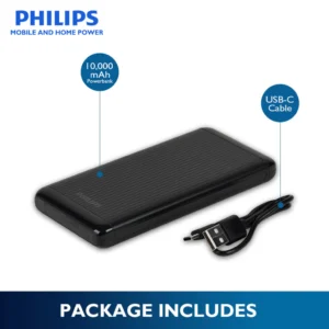 Philips 10000mAh 22.5 Watts USB-C Slim and Powerful Fast Charging Micro Powerbank