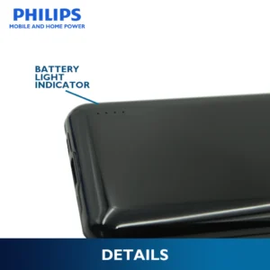 Philips 22.5W Slim Fast Charging Power Bank 10000mAh Dual Port Output USB-C & USB-A