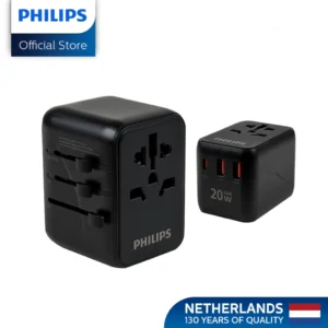Philips 20W Fast Charging Multi-Port Universal Socket Non Grounding US/EU/AUS/UK plugs Quick Charge