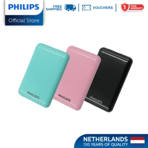 Philips 22.5W Slim Fast Charging Power Bank 10000mAh Dual Port Output USB-C & USB-A