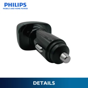 Philips Car Charger 45W 3 Port Fast Charger Car Adapter with PD 20W + PD 45W