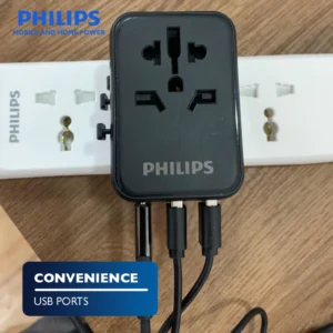 Philips 20W Fast Charging Multi-Port Universal Socket Non Grounding US/EU/AUS/UK plugs Quick Charge