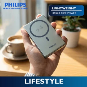 Philips 15W Magnetic Wireless Power Bank PD 20W 10000mAh Fast Charging Type C w/ Magnetic Ring Fast