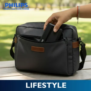 Philips 20000mAh Powerbank 45W PD QC3.0 Fast Charging Built-in USB-C Cable Portable Charger