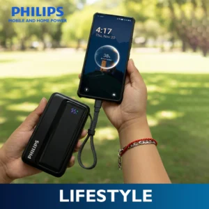 Philips 20000mAh Powerbank 45W PD QC3.0 Fast Charging Built-in USB-C Cable Portable Charger