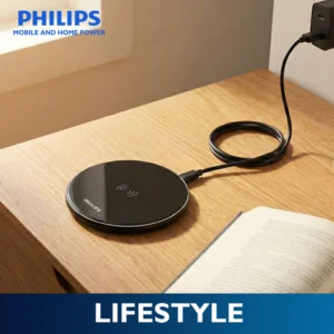 Philips 15W Wireless Charger Disc with Free 1.5M USB-C Cable