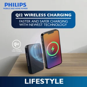 Philips 10000mAh 15W Magnetic Wireless Powerbank Qi2 USB-C to C Fast Charging Portable Wireless Char