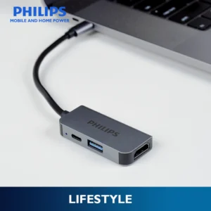 Philips HDMI 4K 0.1m 3Ports USB-C to HDTV Multifunction Adapter