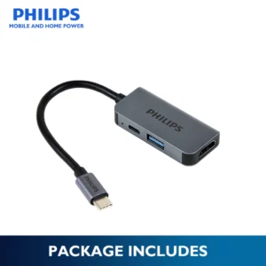 Philips HDMI 4K 0.1m 3Ports USB-C to HDTV Multifunction Adapter