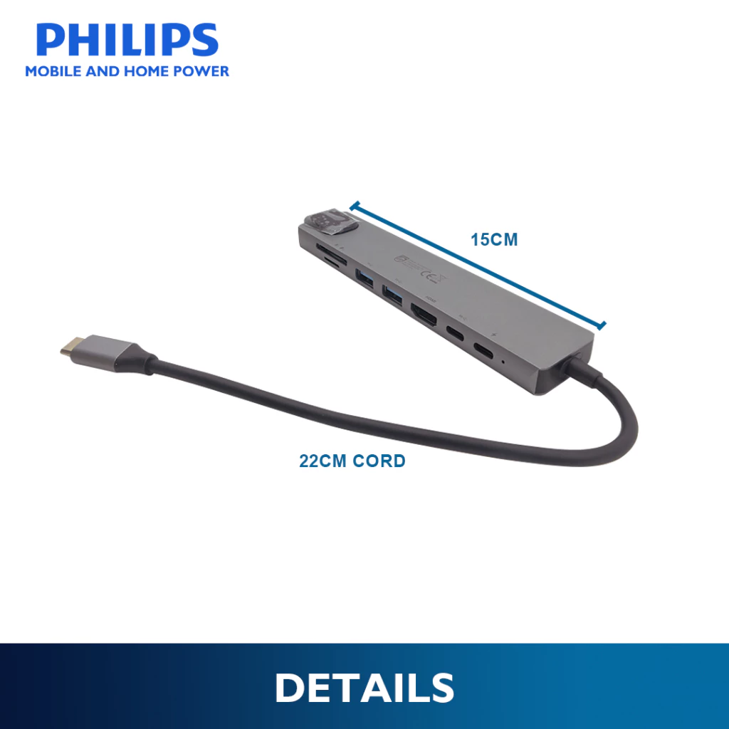 Philips USB-C to HDTV Multifunction Adapter Gaming Hub Multi Ports HDMI 4K Display USB 3.0 PD - Image 2