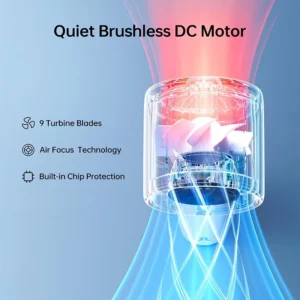 JISULIFE Life10/10S Handheld Fan 5‑Speed Turbo Mini Strong Wind, Long Battery, USB‑C Rechargeable